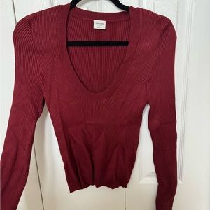 Abercrombie and Fitch Maroon Sweater